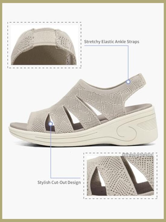 Xucatan Womens Platform Sandals Comfortable Lightweight  Wedge Sandals Platform Walking Sandals Open Toe Ankle Strap Casual Comfortable